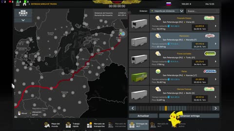 2K QHD 60FPS | EURO TRUCK SIMULATOR 2 | +3000KM | RUSIA - FRANCIA | SAN PETERSBURGO - MARSELLA | WOT