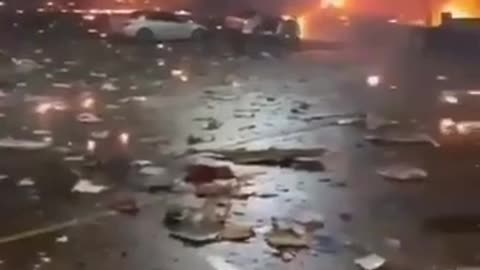 The destruction in Tehran tonight