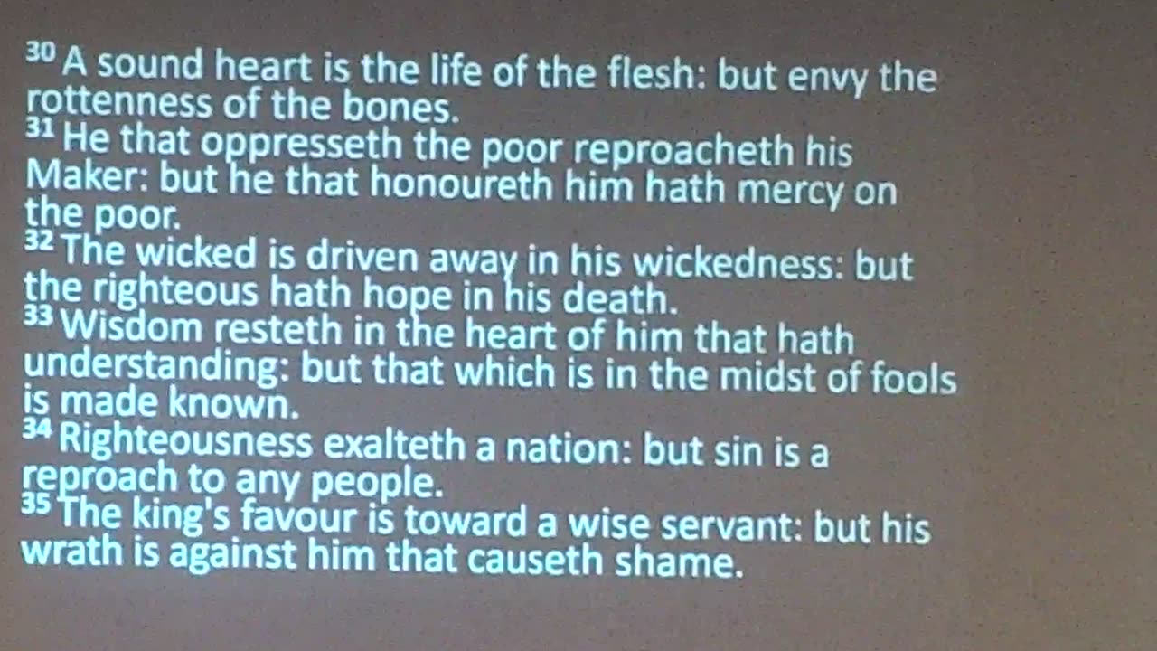 Proverbs for Understanding (Proverbs 14) 5/18/25