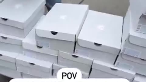 Shoes being delivered. Guess who tried to steal a pair