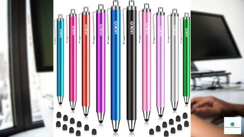 Stylus Pens for Touchscreens,MEKO 10 Pack Thin Rubber Tip Stylus Replaceable Tip Feature B