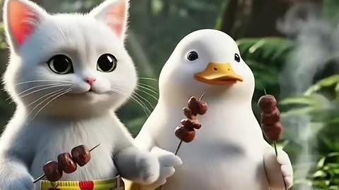 🦆🐱 Duck vs Cat: From Enemies to Friends!