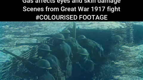 American Soldiers Face Mustard Gas with M1917 Rifle Western Front 1917