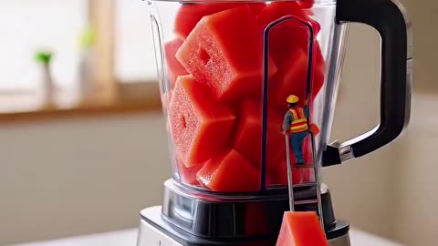 Harvesting & preparing watermelon Juice in the mini world