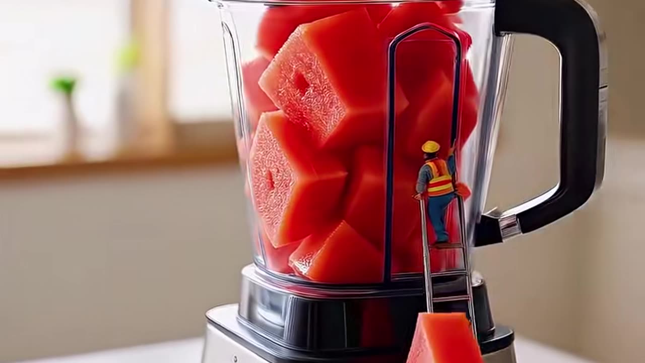 Harvesting & preparing watermelon Juice in the mini world