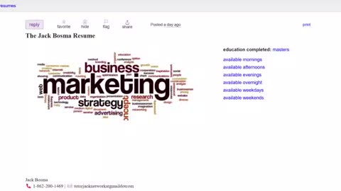 The Jack Bosma Resume