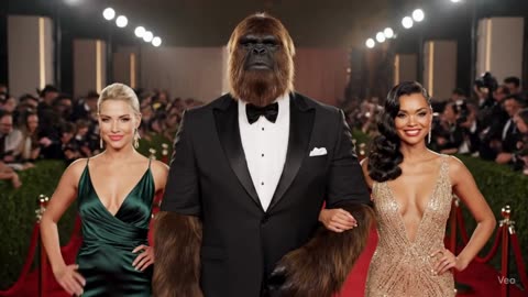 Bigfoot Hits the Red Carpet with Two Gorgeous Women | VIP Moment Caught on Camera!