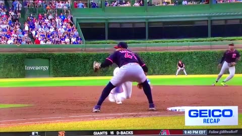 Guardians vs Cubs crazy pickoff fest. 3picks one play at the plate.