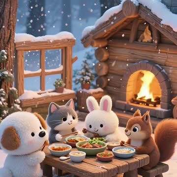 Funny animal celebration party 🎉