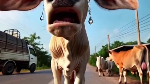 Cow sad story 😔#cow #ai #story