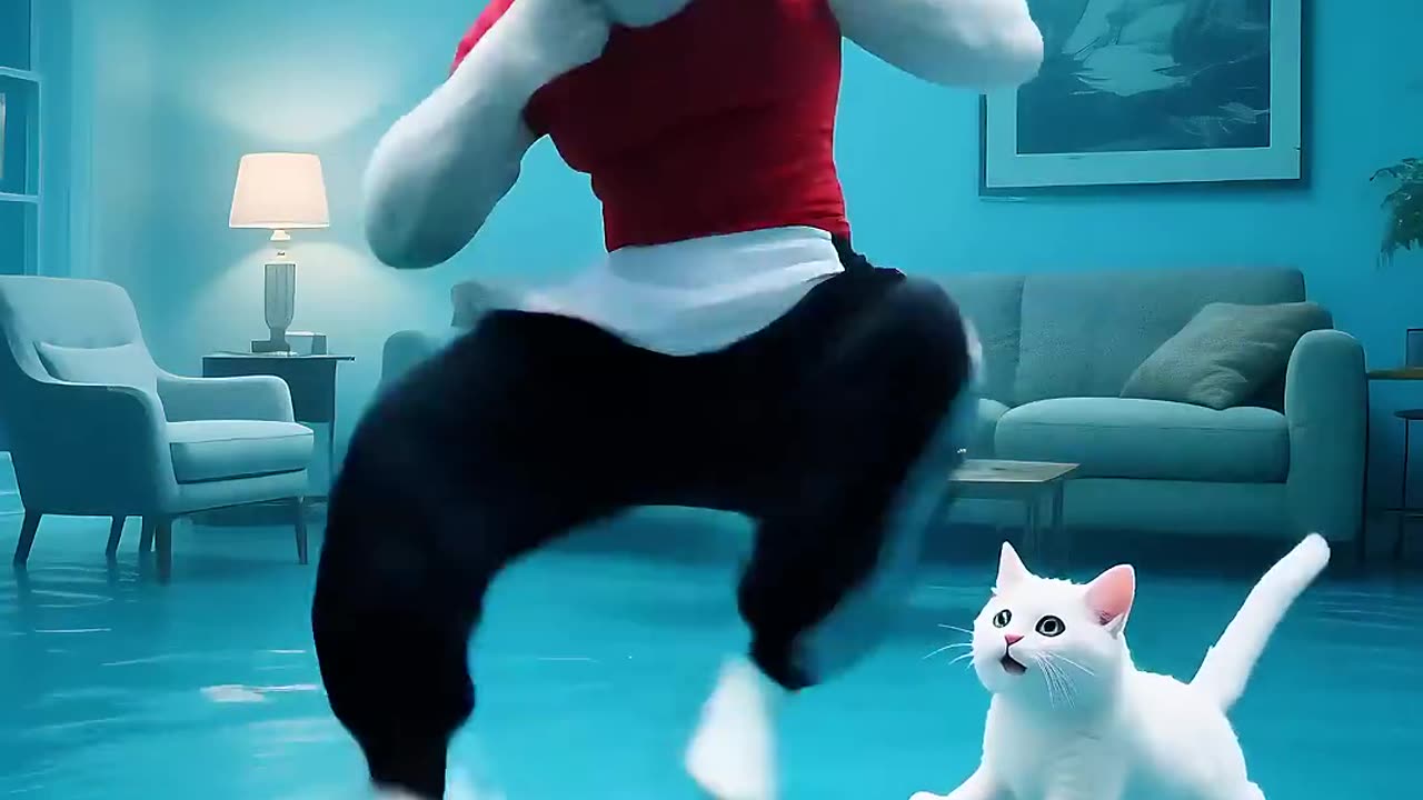 Kitten Turns the House Into a Pool Dad Cat Loses Control!