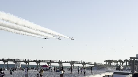 Blue Angels Fly Over Pensacola Beach