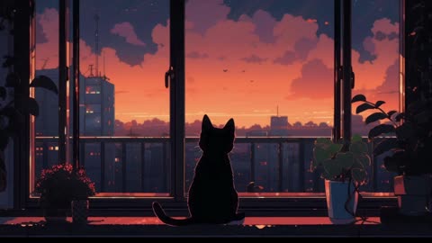 90s Lofi Vibes 🎶 Chill Beats with My Cat | Relax & Study Escape