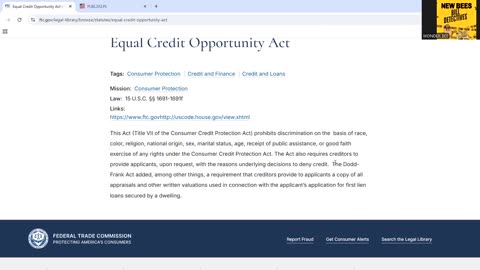 APPLIED FOR A MORTGAGE? DENIED? REQUEST THIS FROM THE CREDITOR. DODD FRANK SECTION 1474 E.C.O.A.