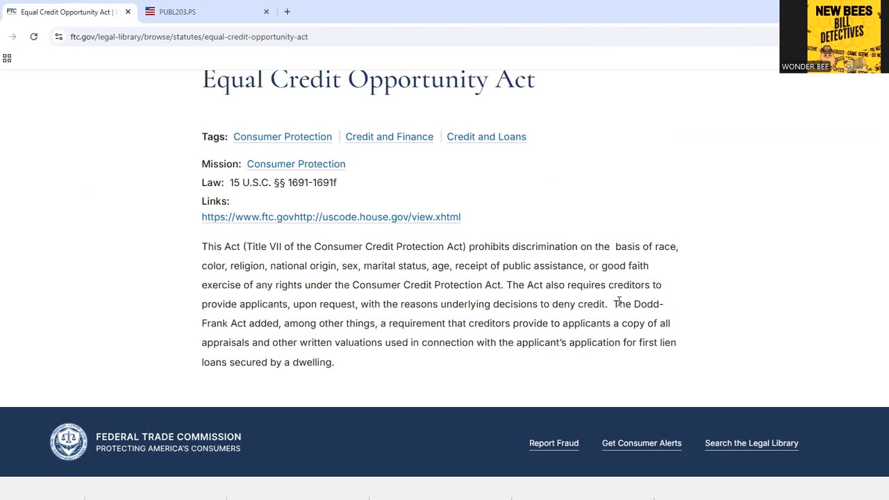 APPLIED FOR A MORTGAGE? DENIED? REQUEST THIS FROM THE CREDITOR. DODD FRANK SECTION 1474 E.C.O.A.