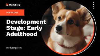Development Stage: Early Adulthood - Essay Example