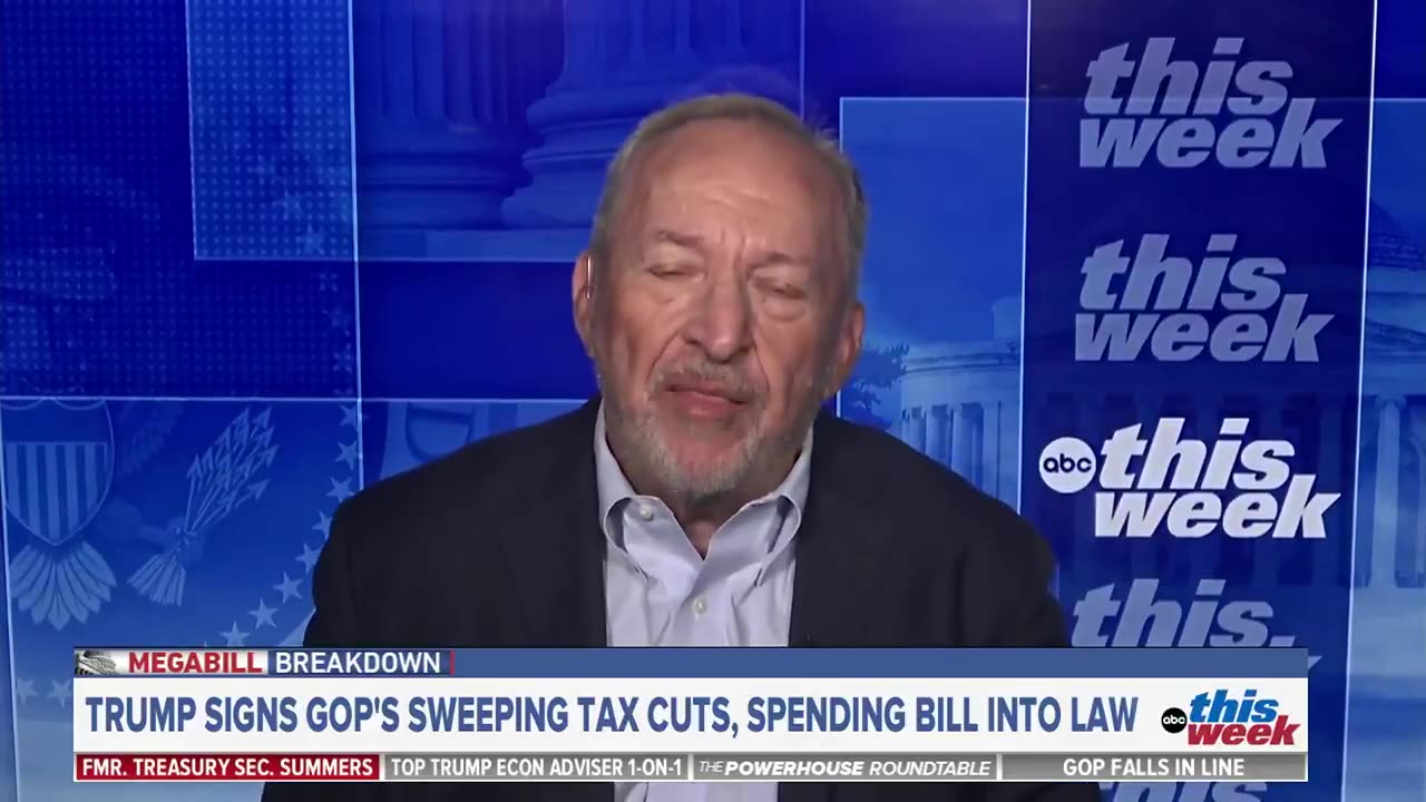 July 6, 2025 - Larry Summers Calls Passage of 'Big, Beautiful Bill' "A Shameful Act"