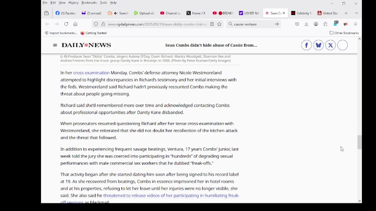 USHER NAMED AS WITNESS TO ABUSE OF CASSIE VENTURA