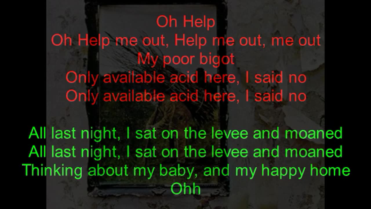 Led Zeppelin IV #8 When The Levee Breaks (backward lyrics in red)
