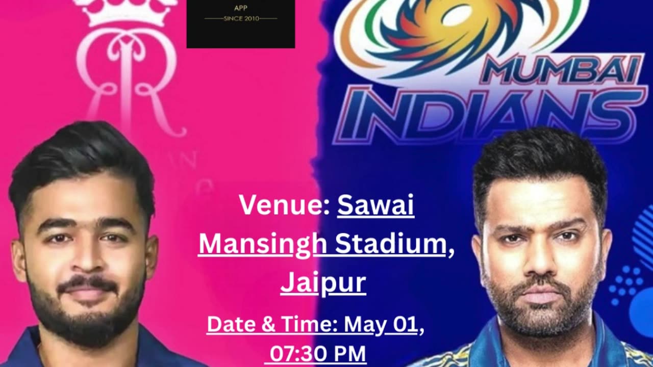Sawai Mansingh Showdown: Get Reddy Anna ID for RR vs MI.