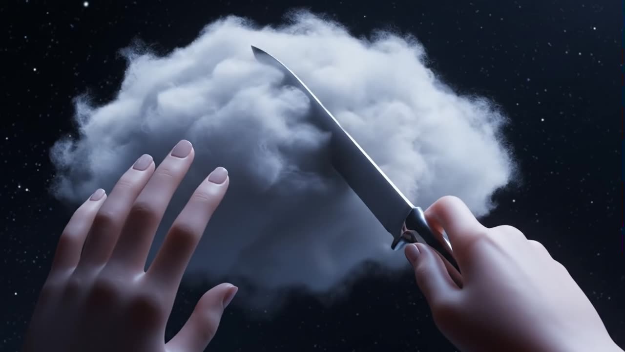 Storm cloud cutting ASMR