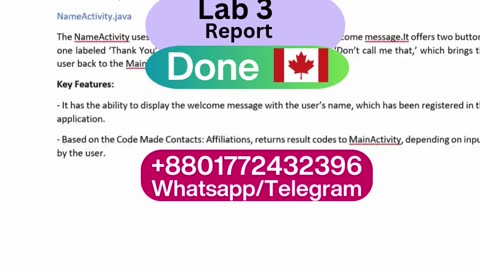 Student Work (Report) |CST2335 Lab Report Mobile App Development – Lab 3a Recap | Algonquin College