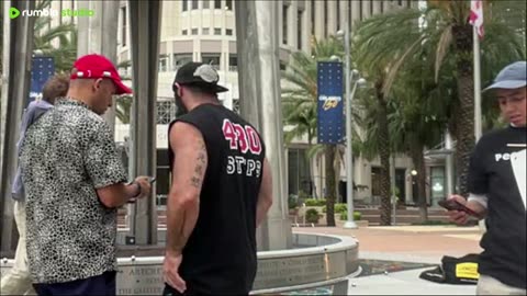 Protesting downtown Orlando end the ZOG