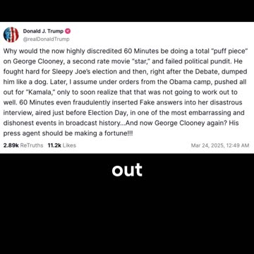 Trump Blasts Clooney: "Second-Rate Movie Star!"