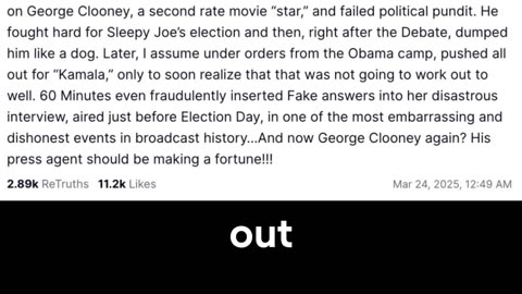 Trump Blasts Clooney: "Second-Rate Movie Star!"