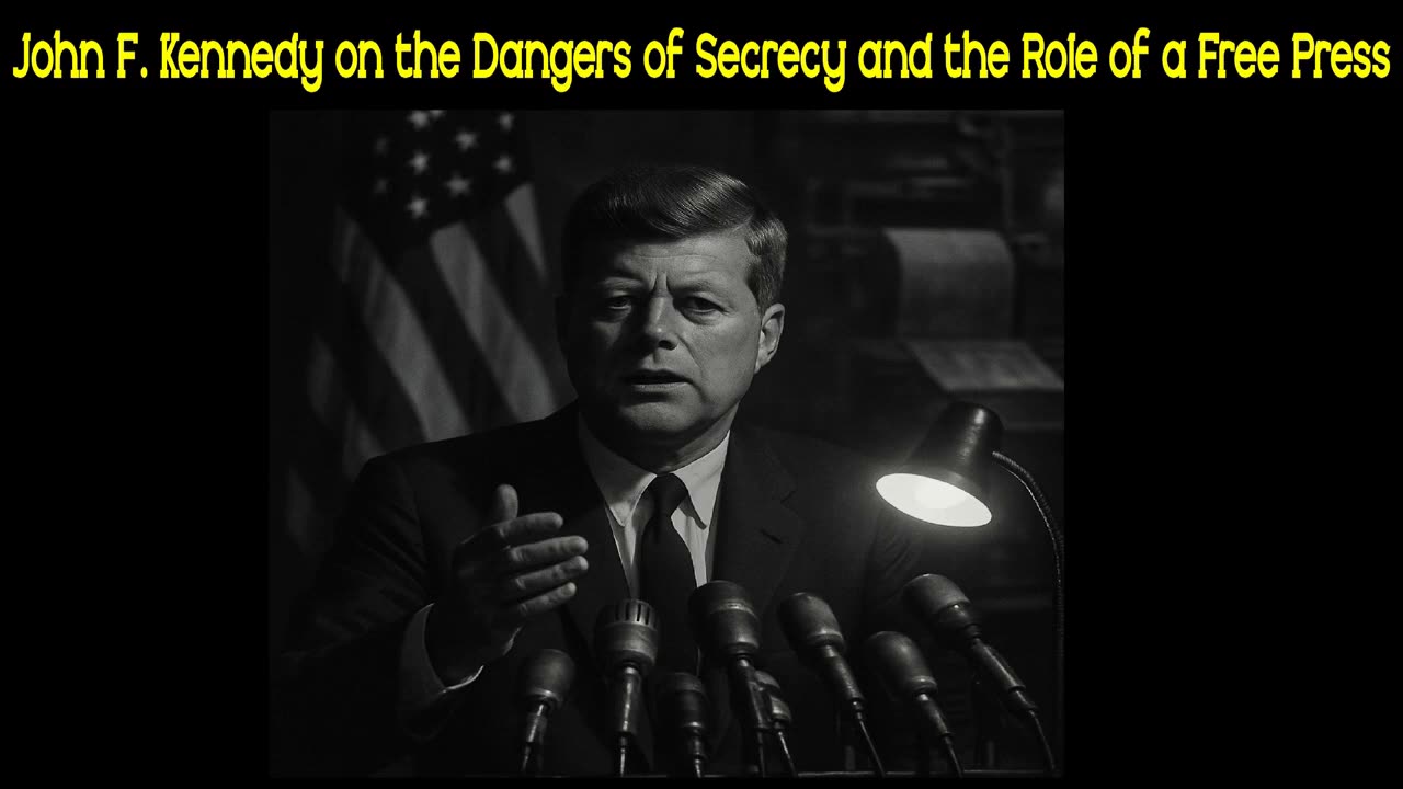 John F. Kennedy on the Dangers of Secrecy and the Role of a Free Press