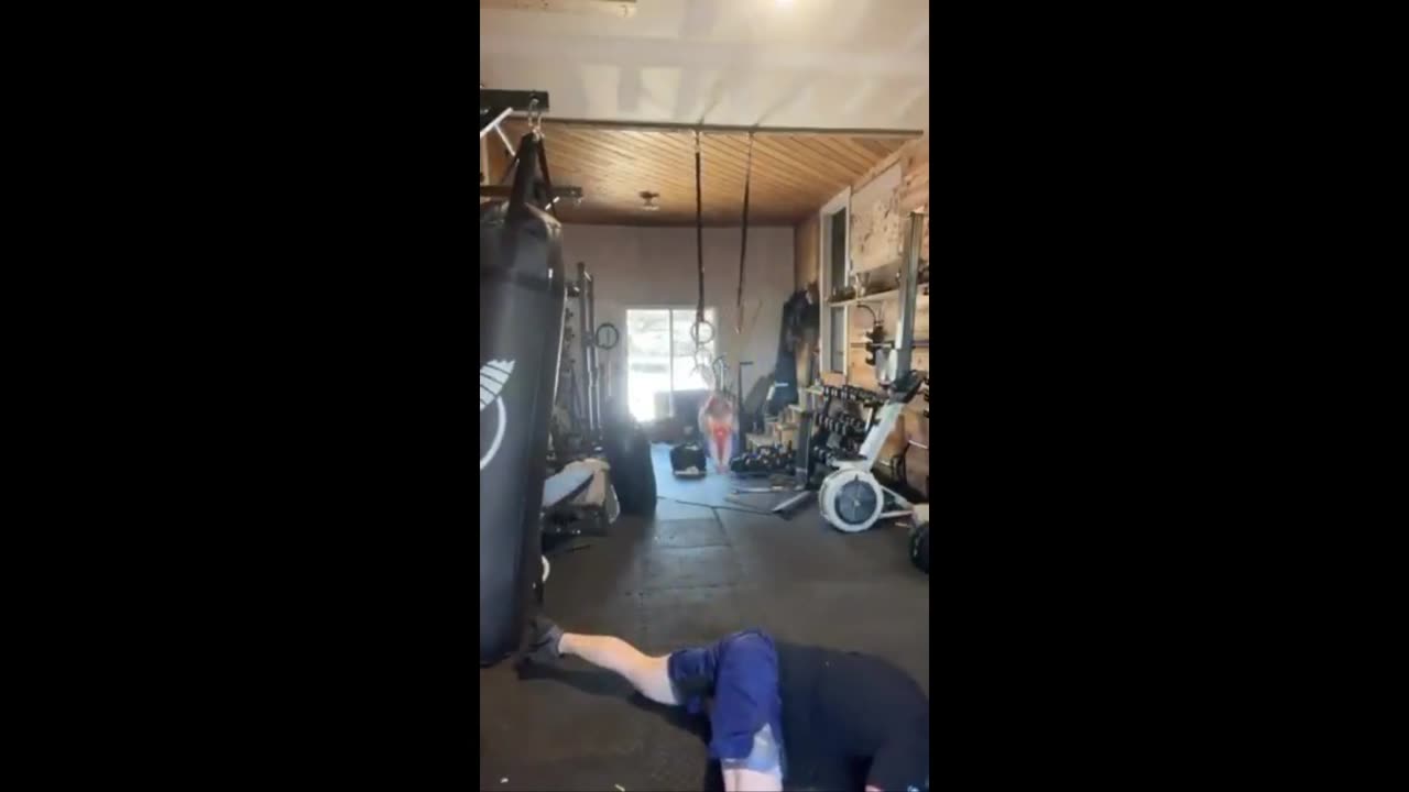 Best workout - Dad having fun with daughter while keeping fit. Bravo
