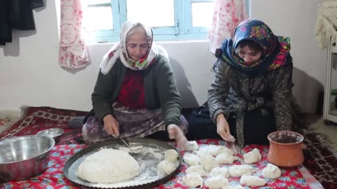 Cooking oven-rolled kebab in a mountain village!