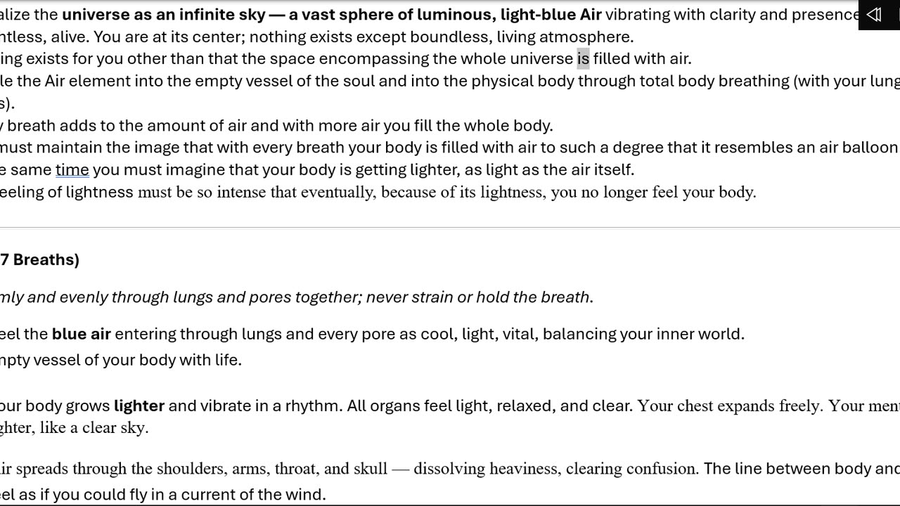 AIR Element -Through me the universe breathes