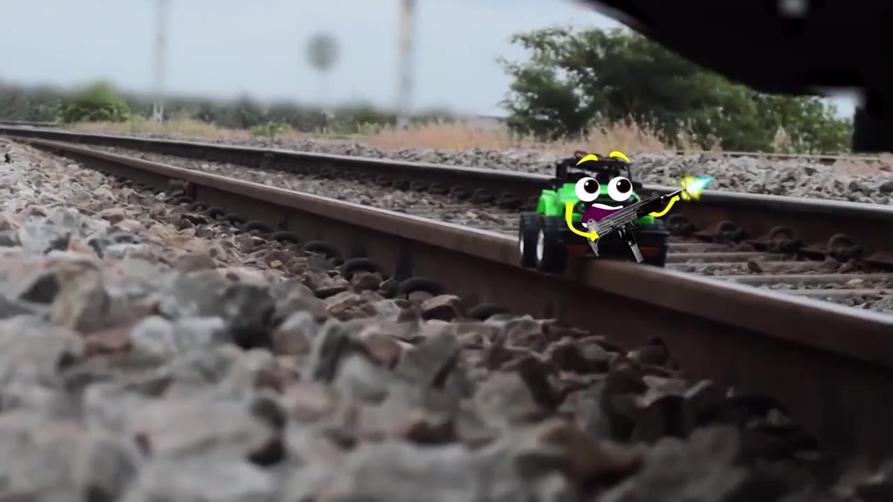 Monster Trains Crush Drunk Car | Train Crash