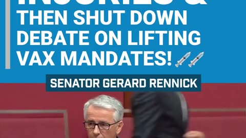 Australian Senator Gerard Rennick – Deaths Were Decreasing UNTIL the Vaccines – 140,000 Jab Injuries