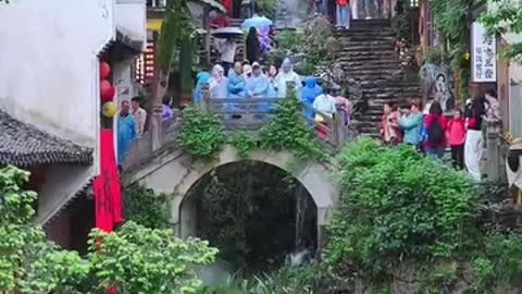 China beautiful village scene