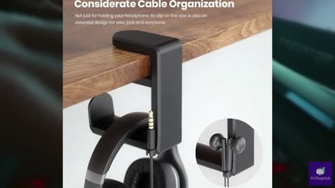 EURPMASK Rotating Headphone Stand - PC Gaming Headset Holder, Adjustable Clamp-o