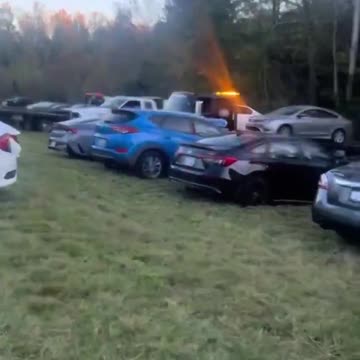 Farmer got a squad of tow trucks to remove cars parked on his land without his permission