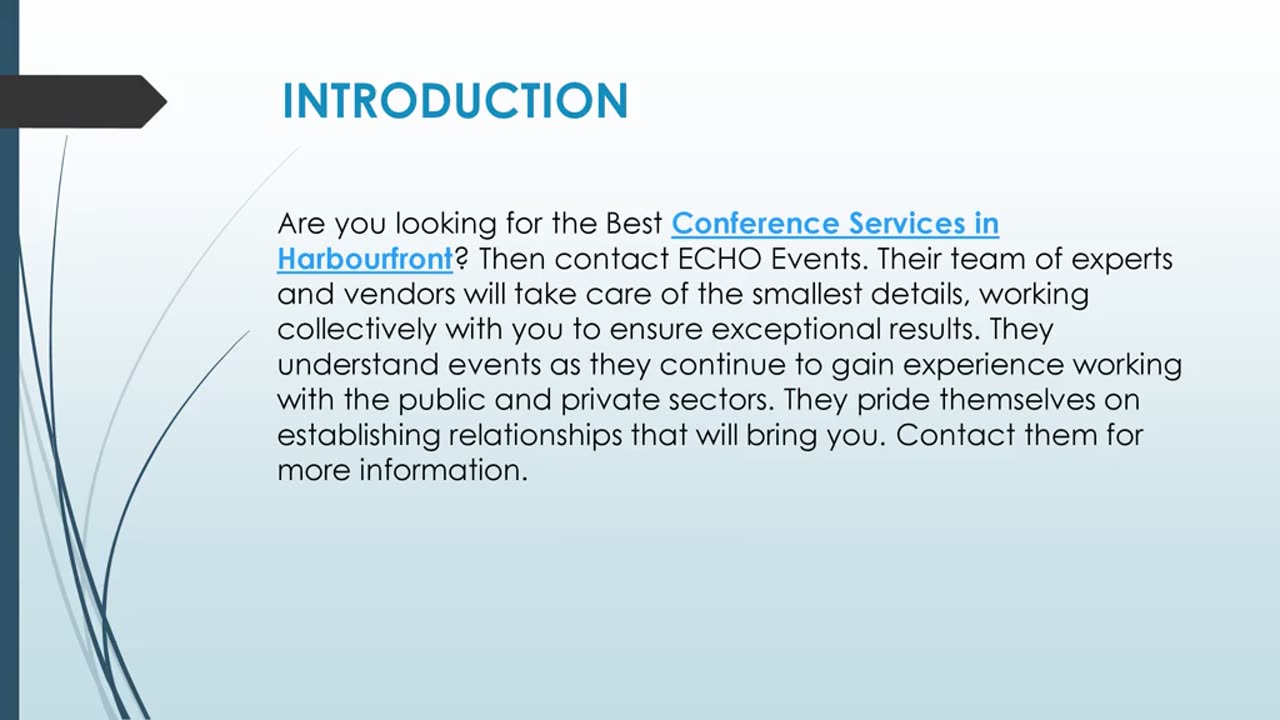 Best Conference Services in Harbourfront