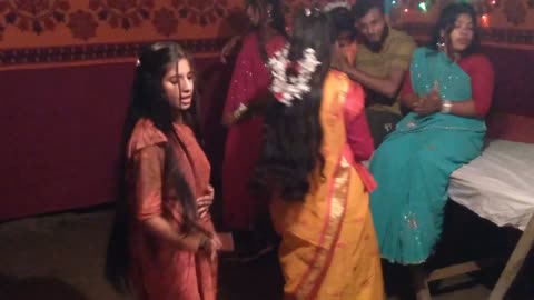 Sweet dance of village girls