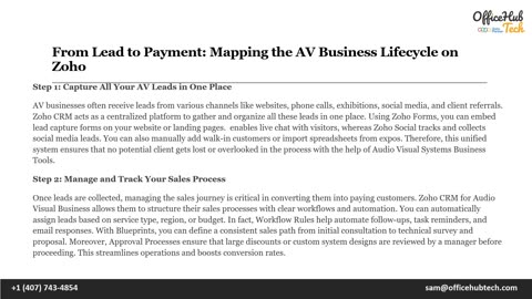 From Lead to Payment- Mapping the AV Business Lifecycle on Zoho.mp4