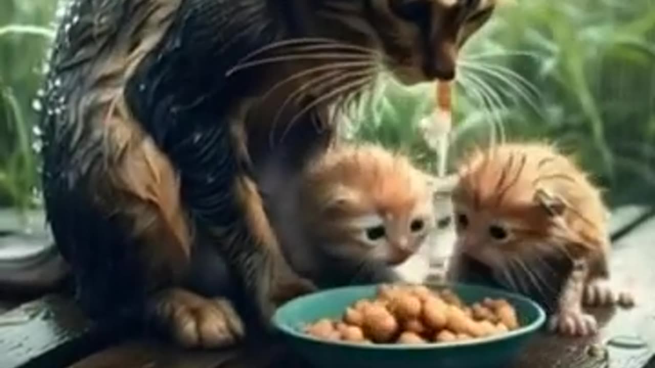 Cute Cat and his child
