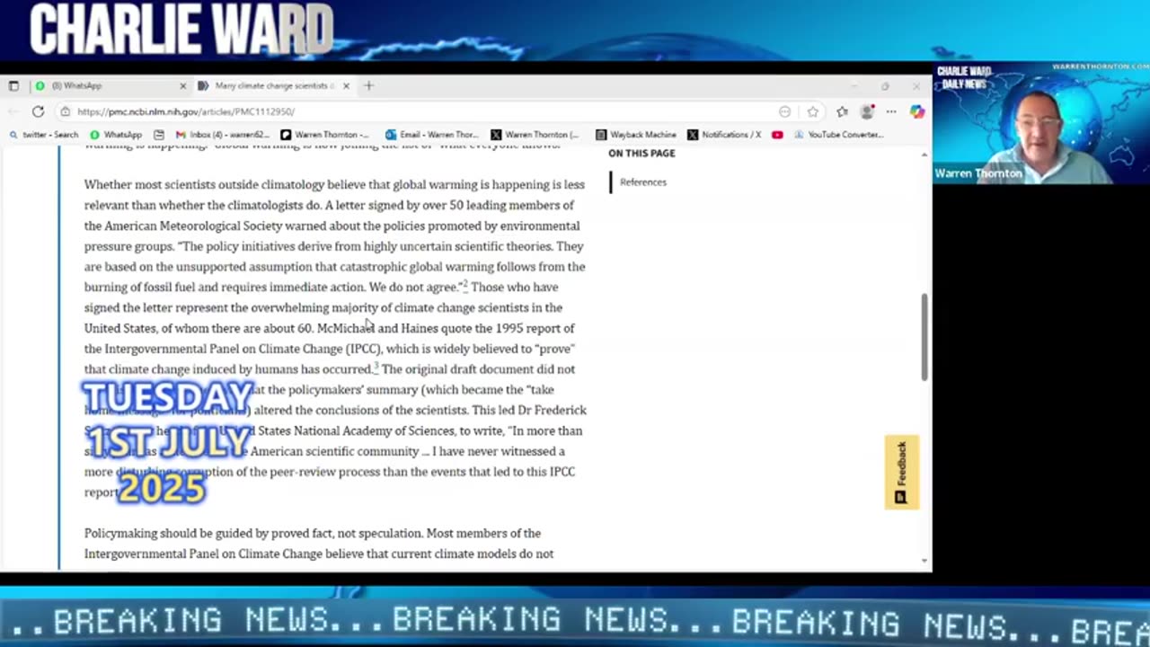 CWS DAILY NEWS WITH CHARLIE WARD, PAUL BROOKER & WARREN THORNTON MONDAY 1ST JULY JUNE 2025