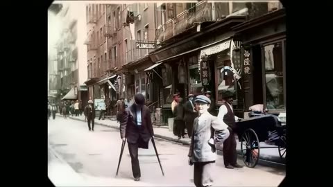 New York 1911 (New Version) in Color [60fps, Remastered] w/sound design added