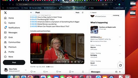 5/8/25 Tucker int. W Catherine Fitts is Trump trying to enslave in the name of freedom?