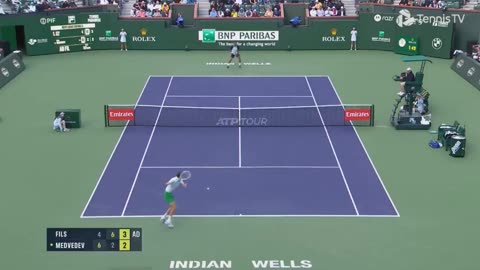 US Sports Tennis Feat. Medvedev vs Fils Rollercoaster Final Set Highlights | Indian Wells 2025