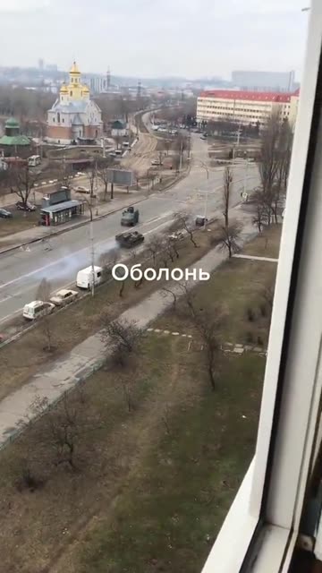 Fighting in the streets of Kiev featuring Russian strela