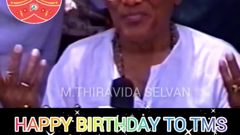 HAPPY BIRTHDAY TO TMS LEGEND. 24.03.2023 .SINGAPORE TMS FANS. M.THIRAVIDA SELVAN SINGAPORE
