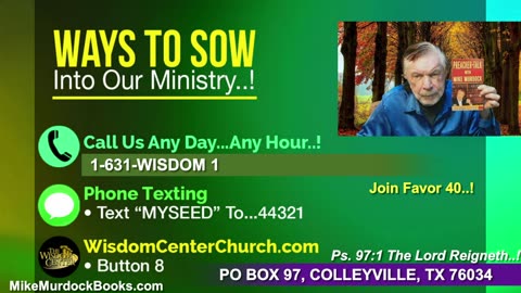 Re-Air: Wisdom Moments With Mike Murdock..!!!