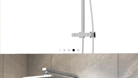 Bathroom Mixer Shower—Thermostatic Dual Head + Square Rainfall & Sleek Chrome Finish, a Modern Touch